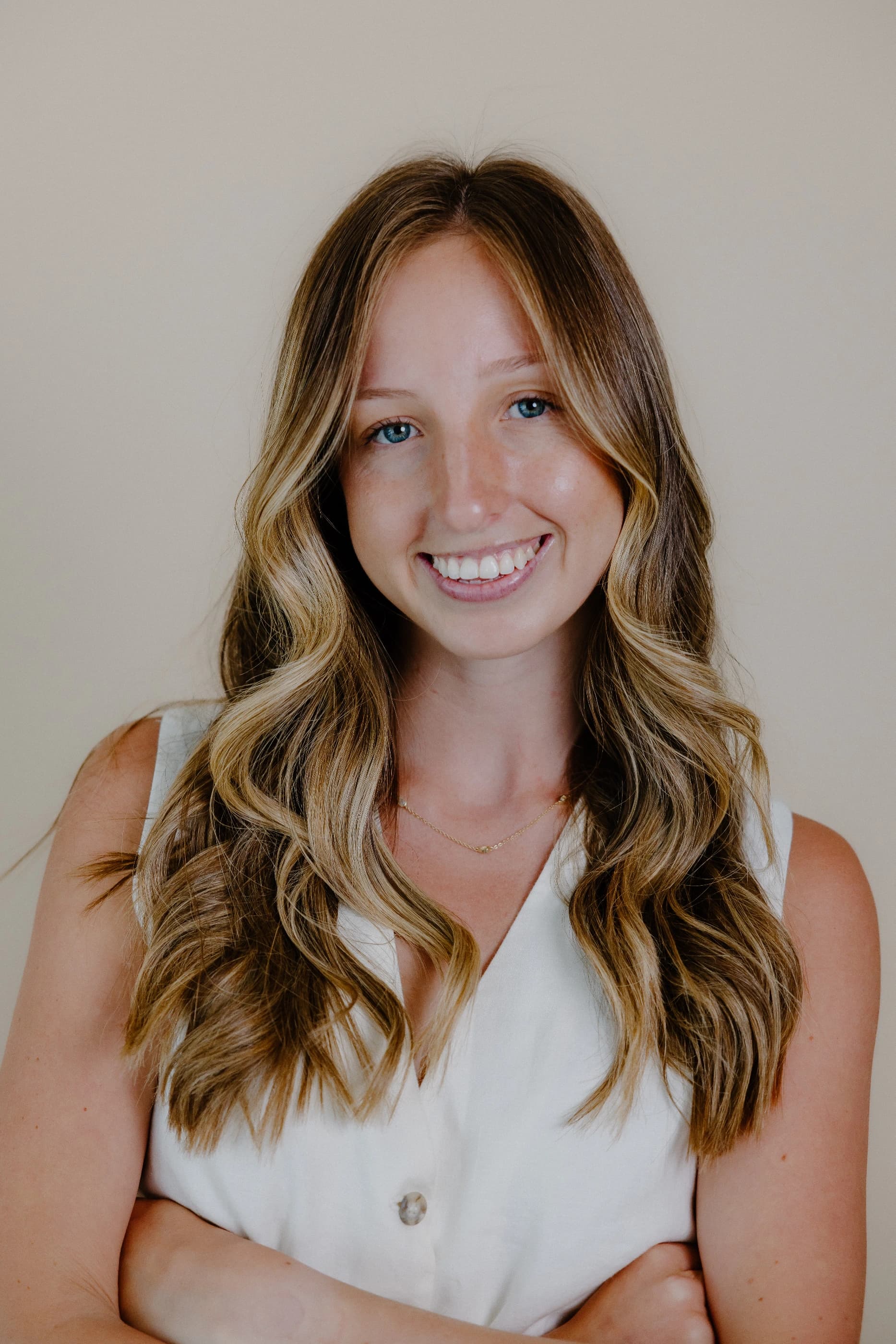 Professional headshot session in a relaxed studio environment